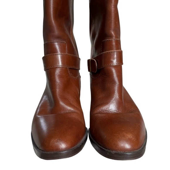 Vintage Etienne Aigner Womens Riding Boot Sz 7.5 Brown Leather Equestrian Preppy - Picture 5 of 14